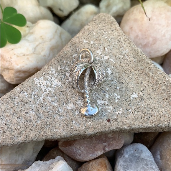 Sterling Silver Palmetto Tree Charm - Picture 2 of 12